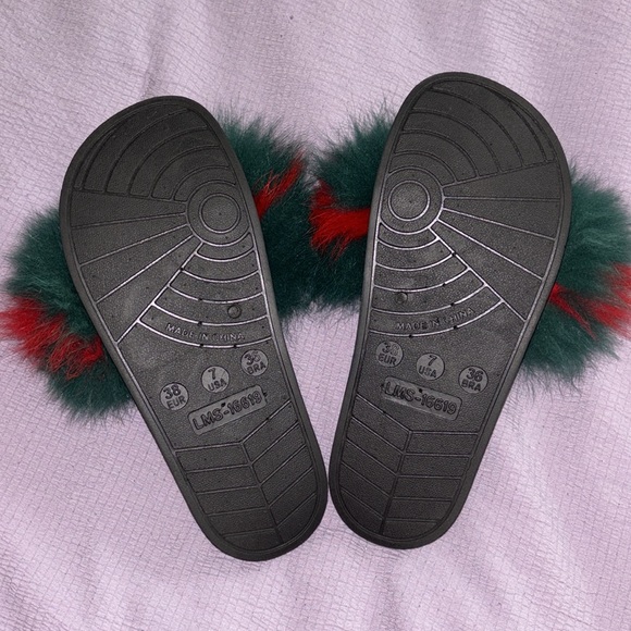 Faux fur slides - size7 - Picture 3 of 4